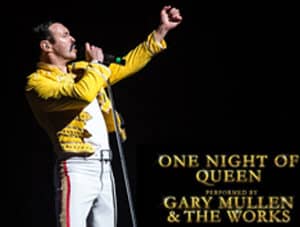 Photo showing Gary Mullen as Freddie Mercury