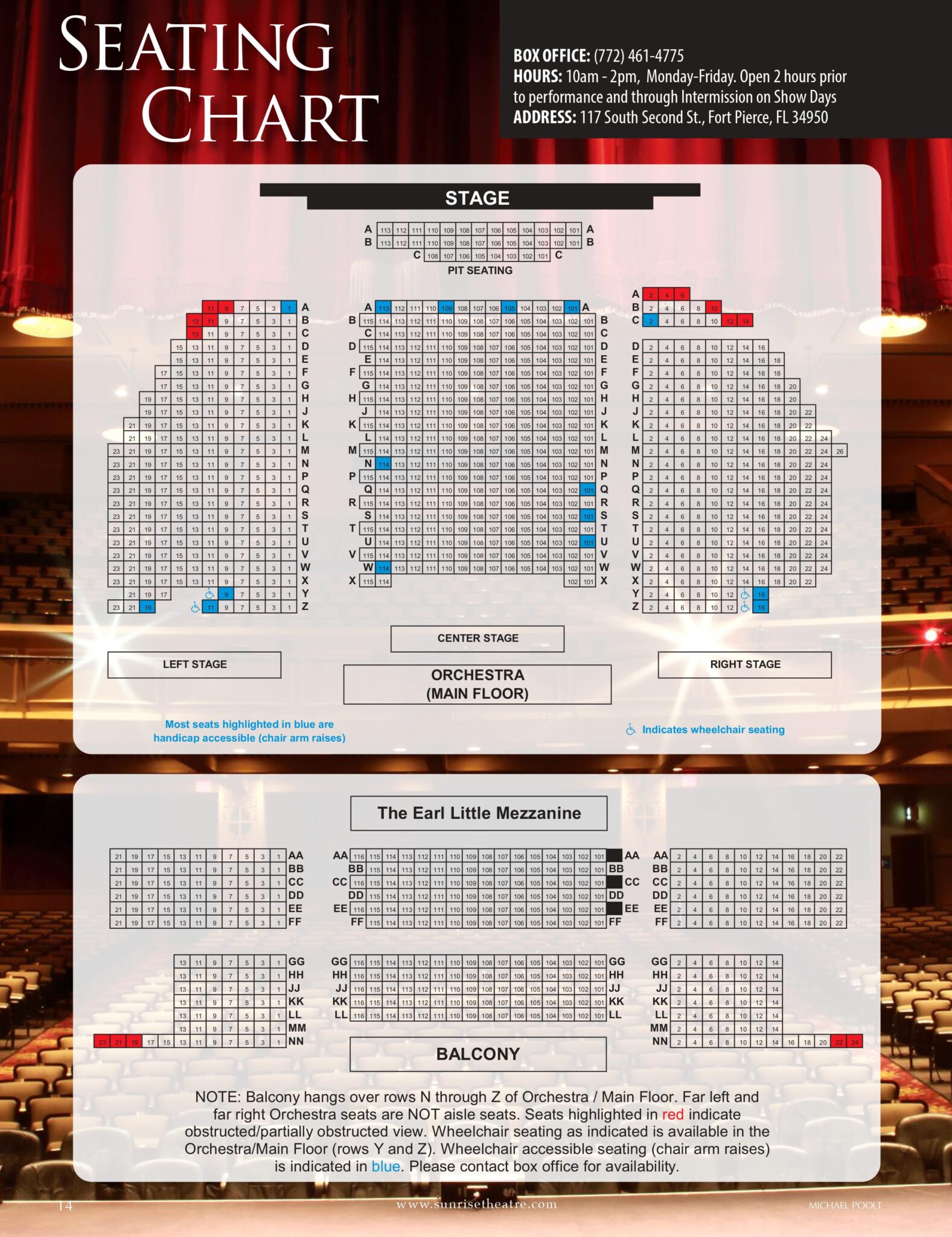 Sunrise Theatre Fort Pierce Seating Layout Sunrise Theatre